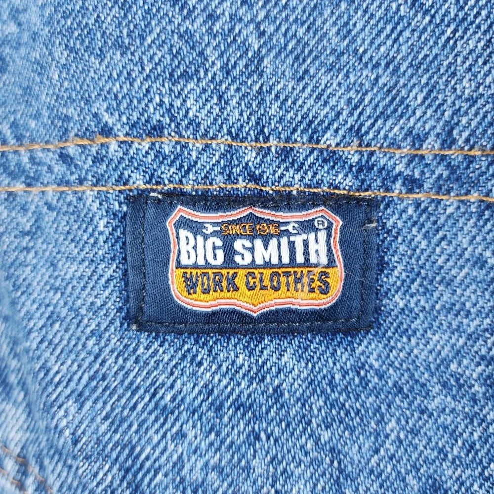 Big Smith Work Clothes Jeans Men 40x30 Blue Straight‎ Leg Denim W916263